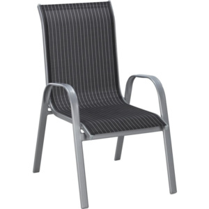 Xora Stohovatelná Židle, Kov, Textil, Barvy Stříbra, Bílá, Černá
