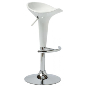 Plastová barová židle Shine - výprodej 1 ks bílá