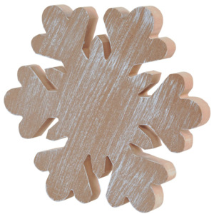MELINERA® Dřevěná dekorace (sněhová vločka)
