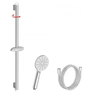 Ravak Příslušenství - Sprchový set 920.00, ruční sprcha Flat Mlha, tyč 90 cm, sprchová hadice z odolného plastu 150 cm, chrom, X07S001
