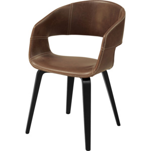 Danish Style Jídelní židle Kimberly (SET 2 ks), černá/hnědá Barva: černá / hnědá