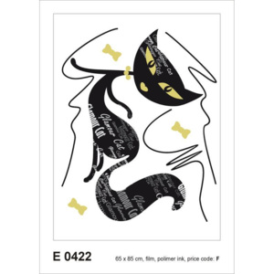 Samolepky AG Design E 0422 Kočka černá