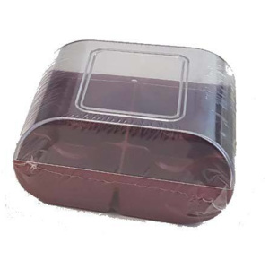 Plastová krabička na sušenky tmavě červená
