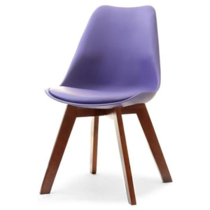 Jídelní židle SILAS LEGNA fialová-ořech