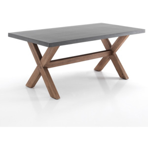 Tomasucci Stůl z pryskyřice s imitací cementu TADAO 90x76x180cm,šedý