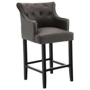 Exkluzivní barová židle Lyks kůže, nohy černé