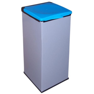 Plastový koš na tříděný odpad MONTI, víko modré - 90l