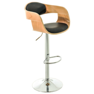 Otočná barová židle v černé barvě s možností nastavení výšky DO055
