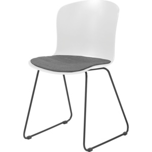 Danish Style Jídelní židle Serena (SET 2 ks), bílá/šedá Barva: bílá / šedá