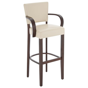 Dřevěná barová židle DS39099, tmavé nohy