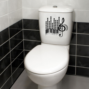 Dekorativní samolepka na toaletu Music