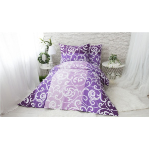 XPOSE® Bavlněné povlečení na 2 postele MELISA fialová, 140x200/70x90cm