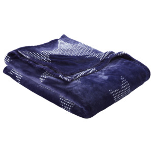 MERADISO® Hebká deka, 150 x 200 cm (modrá/bílá)