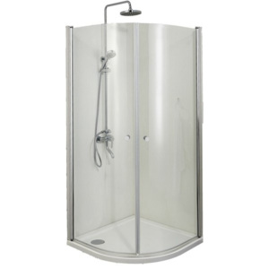 Sanotechnik Elegance čtvrtkruhový sprchový kout, šířka 90cm, otevírací dveře, čiré sklo, N1390
