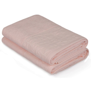 Sada 2 lososově růžových ručníků na ruce Barbara