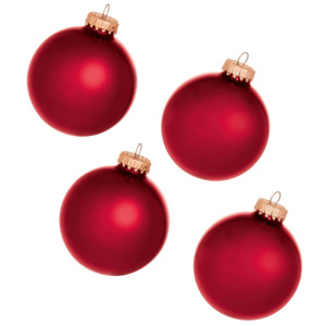 MELINERA® Skleněné vánoční ozdoby (koule, červené)