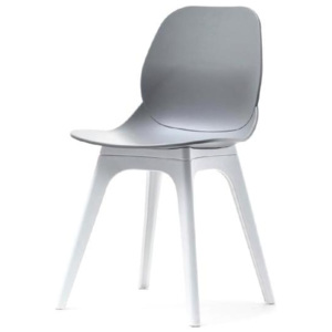 Medo Jídelní židle LEAF DSX šedá - bílá