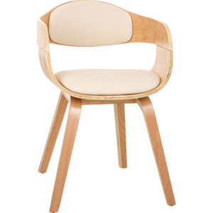 BHM Germany Konferenční / jídelní židle dřevěná Kingdom (SET 2 ks), krémová Barva: krémová