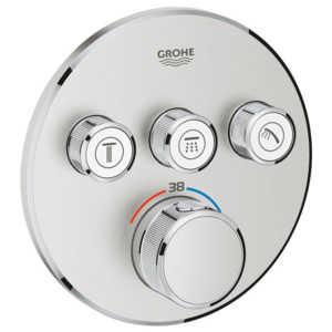 Grohe Grohtherm SmartControl - Termostatická sprchová podomítková baterie, 3 ventily, supersteel 29121DC0 - 5 let rozšířená záruka