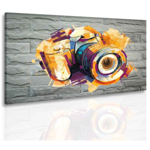 Obraz foťák ve zdi (90x60 cm) - InSmile ®