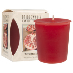 Bridgewater - votivní svíčka Pomegranate 56g (Nechte se unášet vůní šťavnatého a sladkostí překypujícího granátové jablka.)
