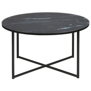 Černý konferenční stolek s motivem mramoru