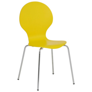 Carryhome Židle, Dřevěný Materiál, Kov, Žlutá