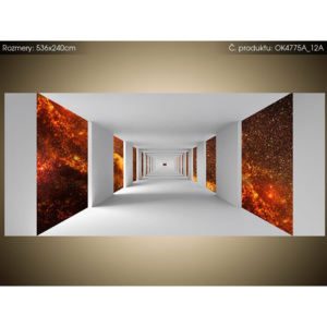 Samolepící fólie Chodba a ohnivý vesmír 536x240cm OK4775A_12A
