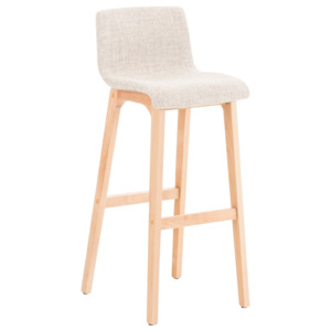 Barová židle Hoover látka, dřevené nohy natur