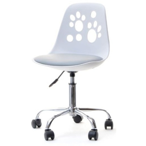 MPT Dětská otočná židle Foot - bílo šedá