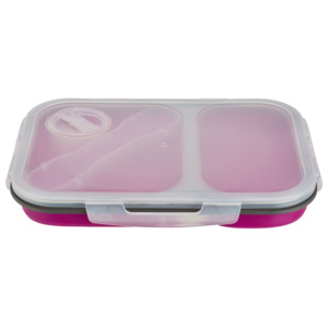 ERNESTO® Silikonový obědový box (růžovo-fialová)
