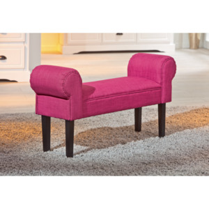 Růžová polstrovaná lavice - ottoman Norset