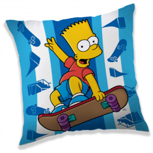 Jerry Fabrics Dekorační polštářek Bart Simpson skater 40x40