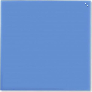 Skleněná magnetická tabule NAGA 100x100 cm kobalt. modrá