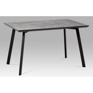 Jídelní stůl 130x80 cm, imitace betonu / černý mat MDT-620 GREY3 Autronic