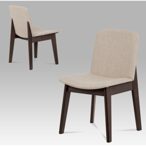 Artium Jídelní židle, barva ořech, potah krémový - BC-3915 WAL