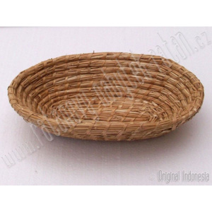 Slaměná ošatka oválná -Ošatka oválná menší, šhv=25x18x6cm