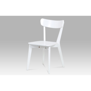 Jídelní židle celodřevěná AUC-008 WT bílá