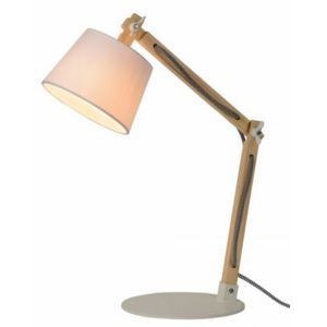 LUCIDE OLLY Desk lamp E14 L43 D15,5 H68cm White, stolní lampa