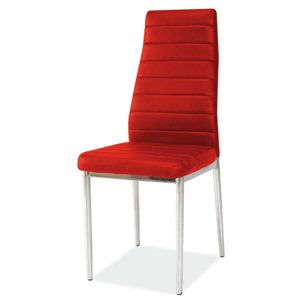 Židle HEAS H-261, 96x40x38, červená/chrom