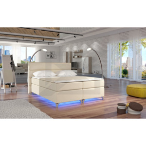 Čalouněná postel BASILIO, bez LED, 160x200, soft033 beige