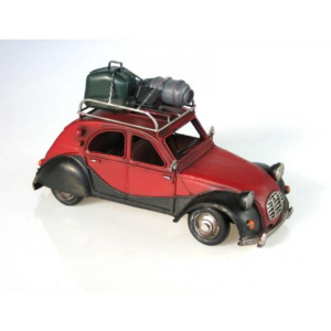 Plechový model auta kachna 28cm červená - IntArt
