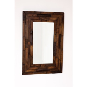 Velké zrcadlo z masivního dřeva teak SEMARANG 91x61 Cm
