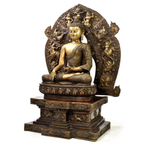 Buddha Šakjamuni, mosaz, 85cm