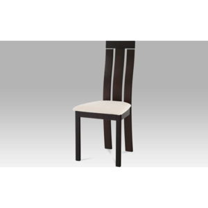Jídelní židle masiv buk, barva wenge, potah krémový BC-3931 BK Art
