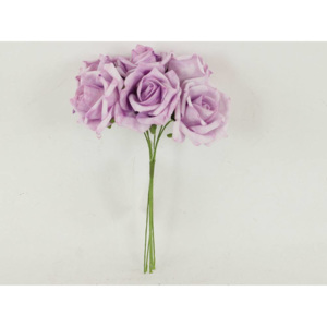 Růžičky pěnové, puget 6ks, barva fialová PRZ755461 Art