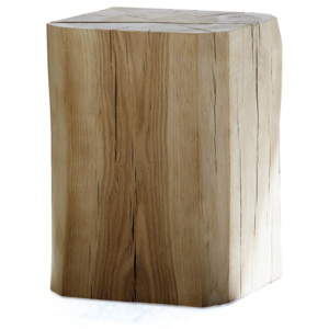 Výprodej Jan Kurtz designová stolička Block Hocker (hranatý, dub 29x29x46cm)