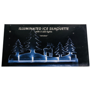F.D.L. LED vánoční dekorace FDL Illuminated Ice Silhouette Reindeer 22181