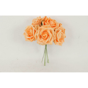 Růžičky pěnové, puget 6ks, barva oranžová PRZ755546 Art