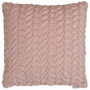 Sametový povlak na polštář Braided Pale Pink